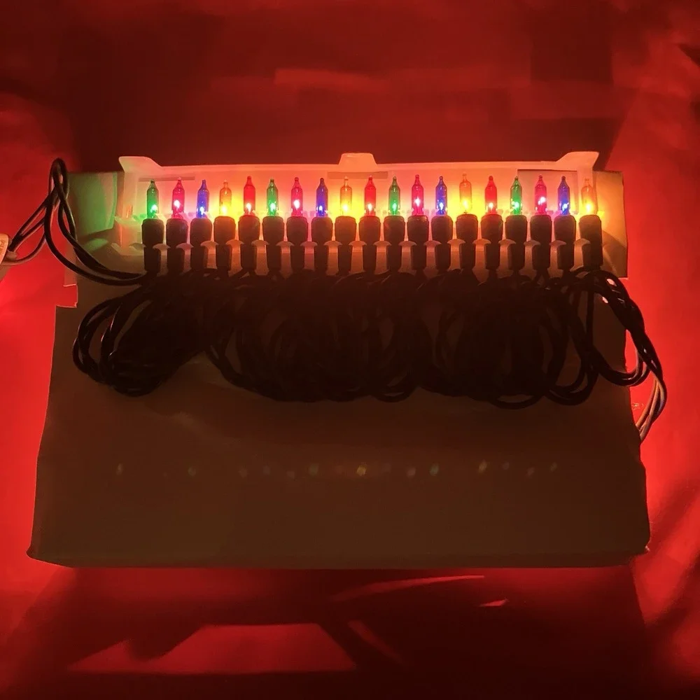 1 Box 2002 GE Pro-Line 100 Outdoor Commercial Grade Connect 6 Multi Color Lights